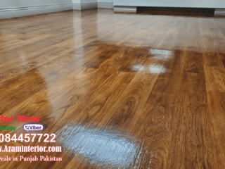 Vinyl Flooring and wooden flooring with fitting in lahore